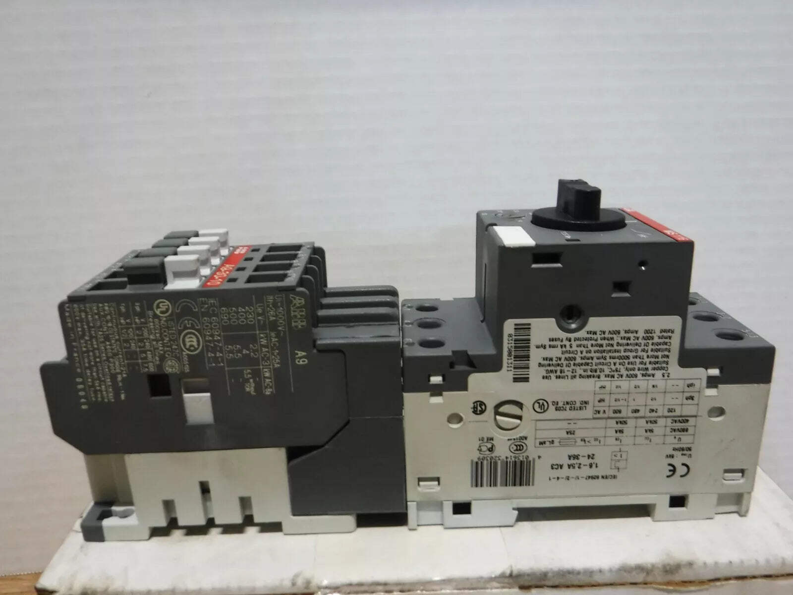 MS116 - 2.5C84RC - ABB MS116 - 2.5C84RC, 120V COIL, ASEA BROWN BOVERI, MOTOR STARTER - Surplus Alley