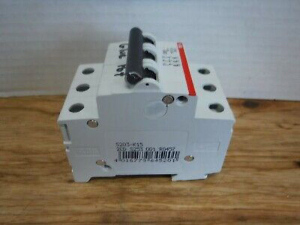 S203 - K15 - ABB S203 K15 CIRCUIT BREAKER 2CD S253 001 R0457 3 POLE - Surplus Alley