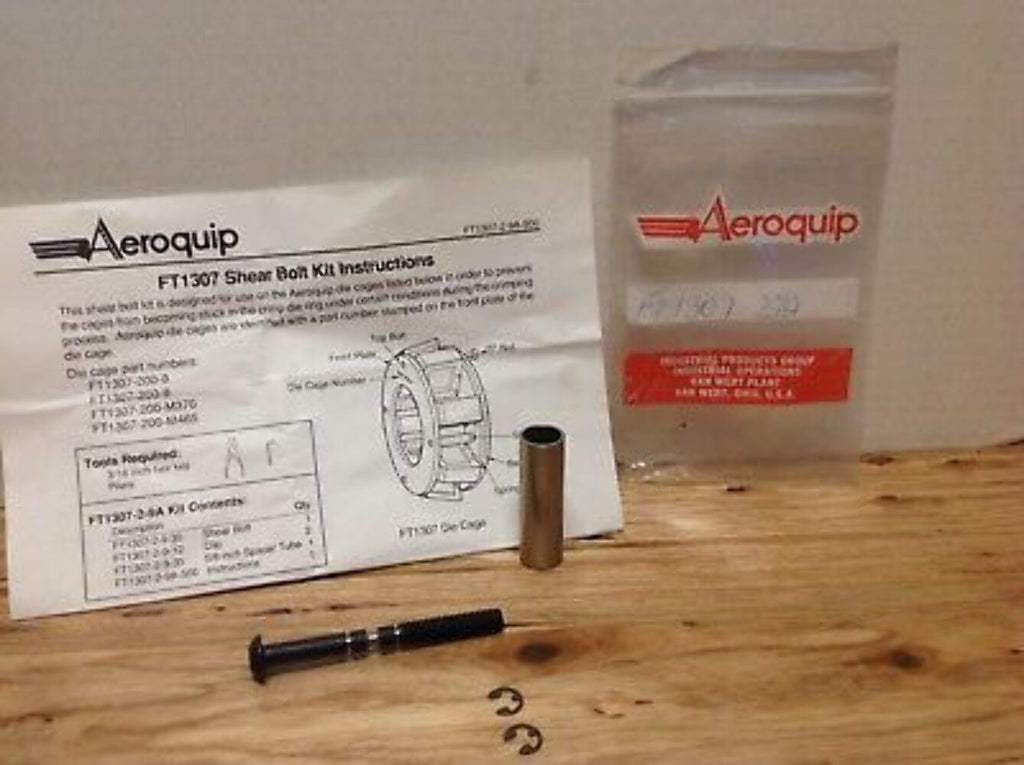 FT 1307 2 9A - AEROQUIP FT1307 - 2 - 9A SHEAR BOLT KIT - Surplus Alley