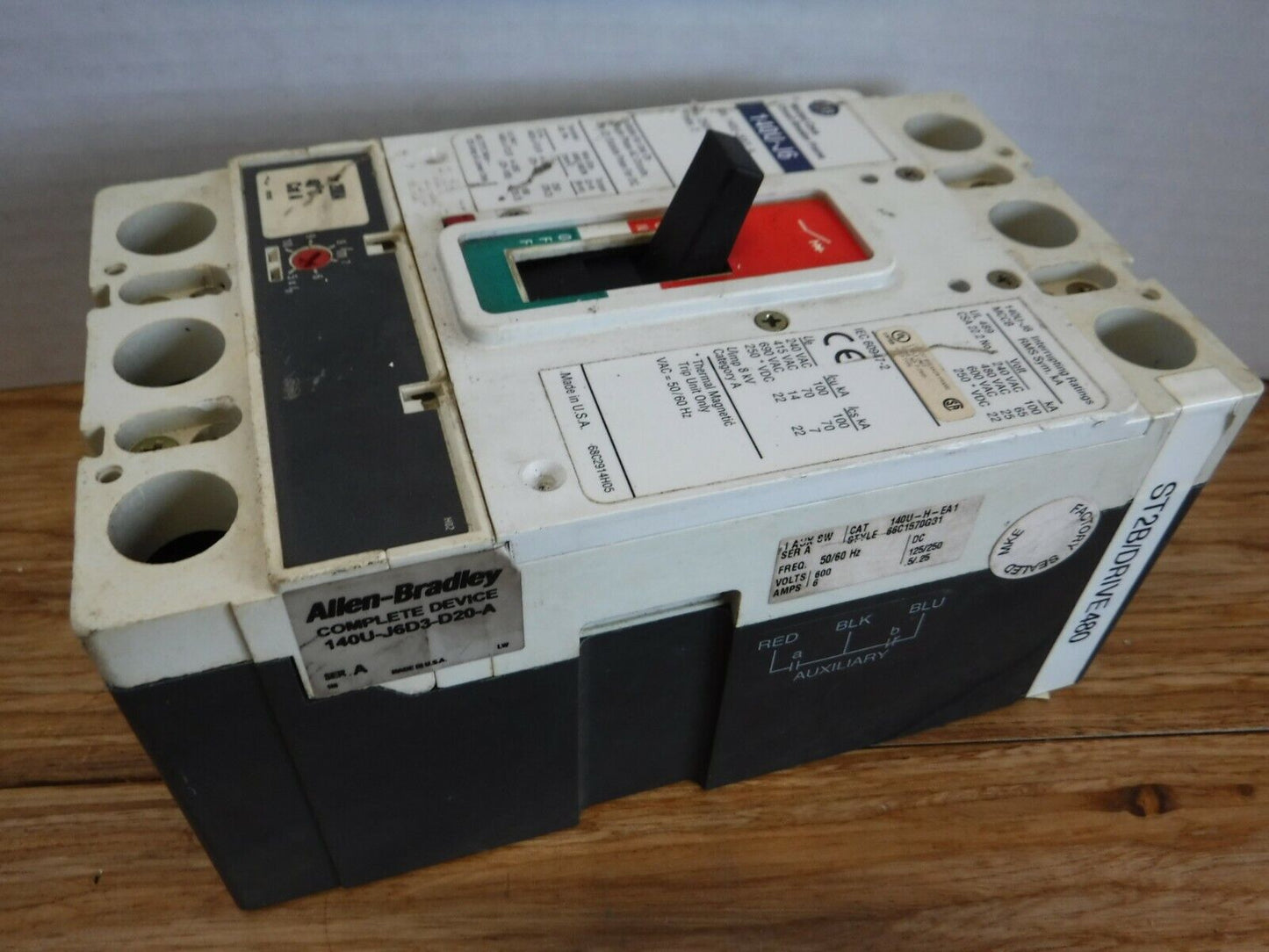 140U - J6D3 - D20 - A - Allen Bradley 140U - J6D3 - D20 - A, SERIES A, CIRCUIT BREAKER, 3P, 250A - Surplus Alley