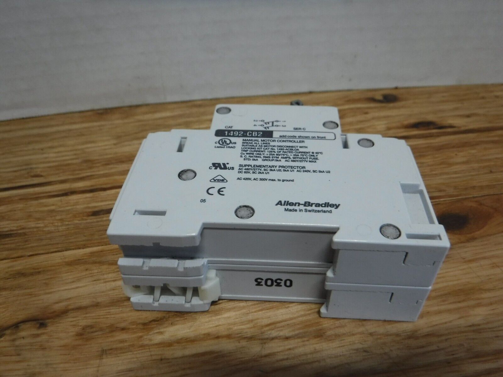 1492 - CB2 - G020 - Allen Bradley 1492 - CB2 - G020 2A G20 Cicuit Breaker 2 pole 1492CB2G020 Series C - Surplus Alley