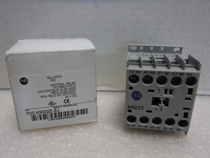 700 - KM22Z - ZJ - ALLEN BRADLEY 700 - KM22Z AB CONTROL RELAY 24VDC, 2NO + 2NC - Surplus Alley