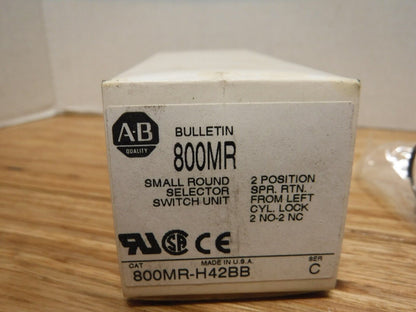 800MR - H42BB - Allen Bradley 800MR - H42BB Keyed Selector Switch - Surplus Alley