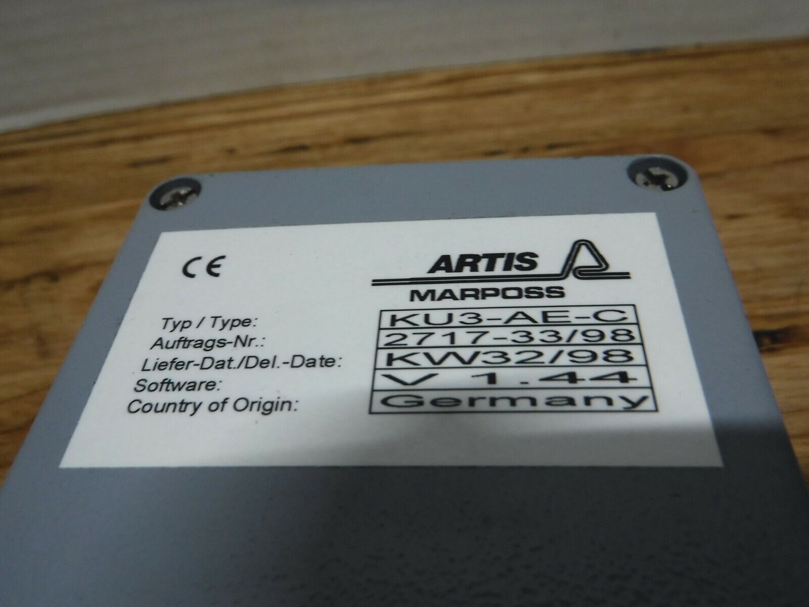 KU3 - AE - C - ARTIS KU3 - AE - C KU3AEC, 2717 - 33/98,V 1.44, MARPOSS - Surplus Alley