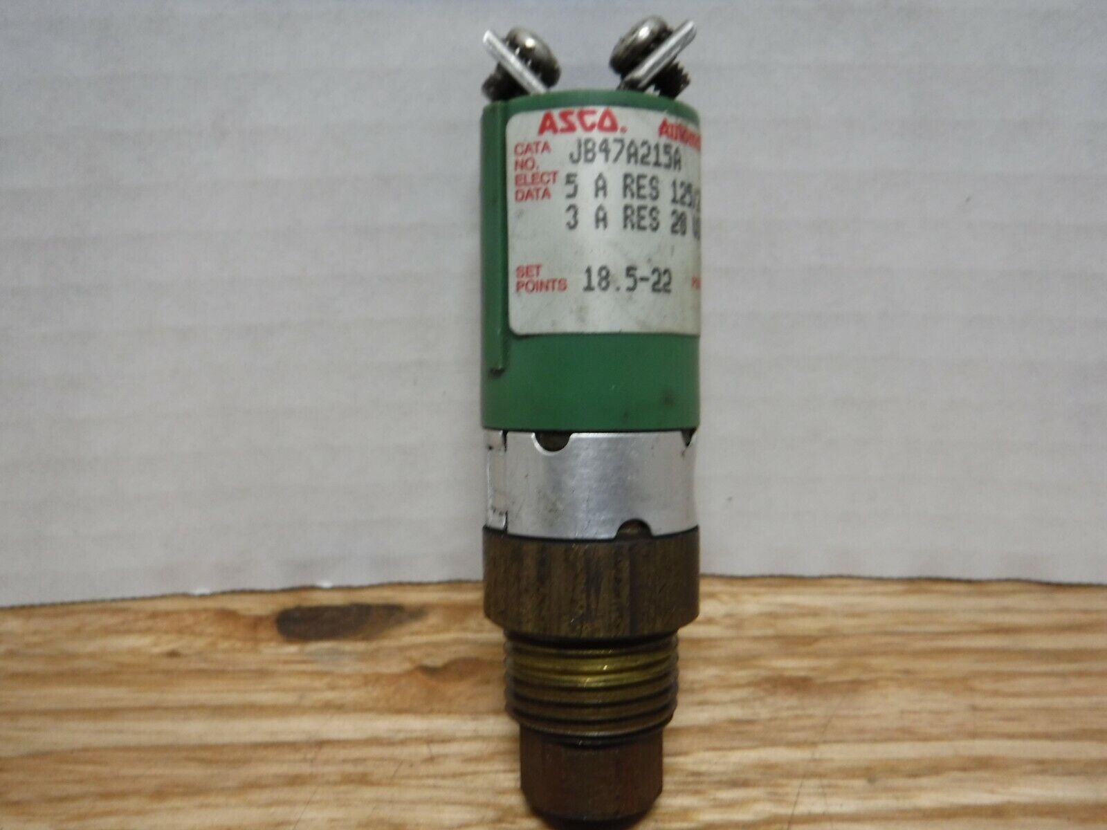 JB47A215A - ASCO JB47A215A PRESSURE SWITCH - Surplus Alley