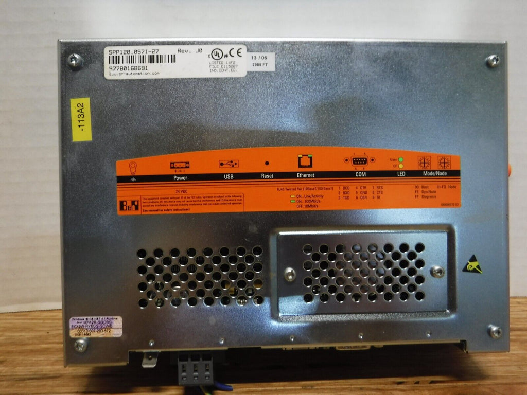 5PP120.0571 - 27 - B&R 5PP120.0571 - 27 REV. J0, WINDOWS Touchscreen with Compact Flash Card - Surplus Alley
