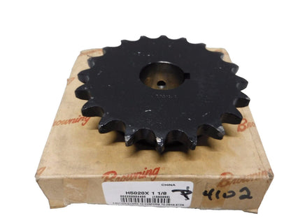 H5020X1 1/8 - BROWNING H5020X1 1/8 keyed,1 - 1/8" Bore, #50 Chain,20Teeth Sprocket - Surplus Alley