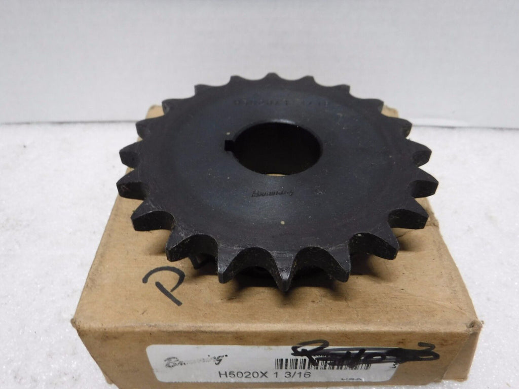 H5020X1 3/16 - BROWNING H5020X1 3/16 keyed,1 - 3/16" Bore, #50 Chain,20Teeth Sprocket - Surplus Alley