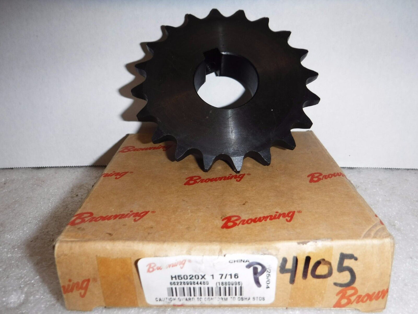 H5020X1 7/16 - BROWNING H5020X1 7/16 keyed, 1 - 7/16" Bore, #50 Chain, 20Teeth Sprocket - Surplus Alley