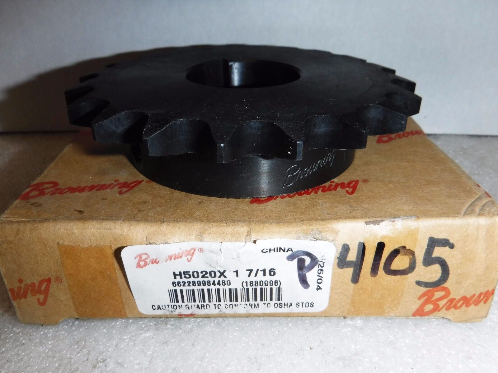 H5020X1 7/16 - BROWNING H5020X1 7/16 keyed, 1 - 7/16" Bore, #50 Chain, 20Teeth Sprocket - Surplus Alley