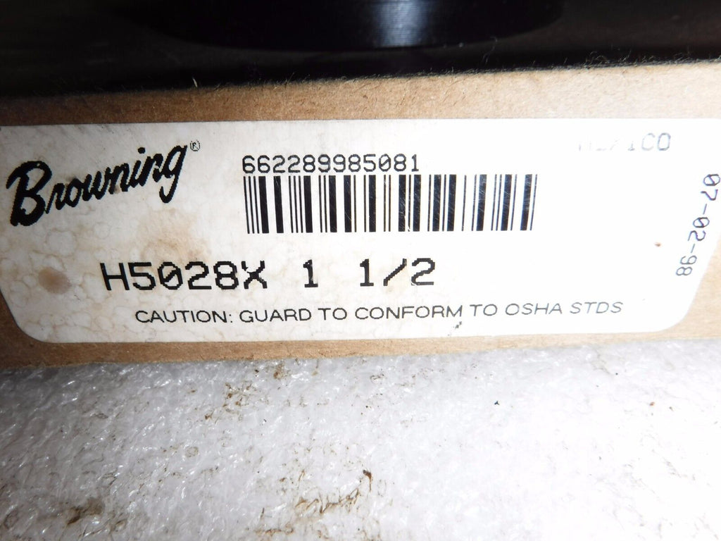 H5028X1 1/2 - BROWNING H5028X1 1/2, 3/8" KEYED SPROCKET, 1 - 1/2"BORE, #50 CHAIN, 28 TEETH - Surplus Alley