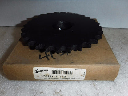 H5028X1 1/2 - BROWNING H5028X1 1/2, 3/8" KEYED SPROCKET, 1 - 1/2"BORE, #50 CHAIN, 28 TEETH - Surplus Alley