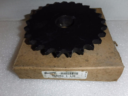 H6025X 1 1/2 - Browning H6025X 1 1/2 Hardened Sprocket 1 - 1/2" Bore, 25 Teeth, #60 Chain - Surplus Alley