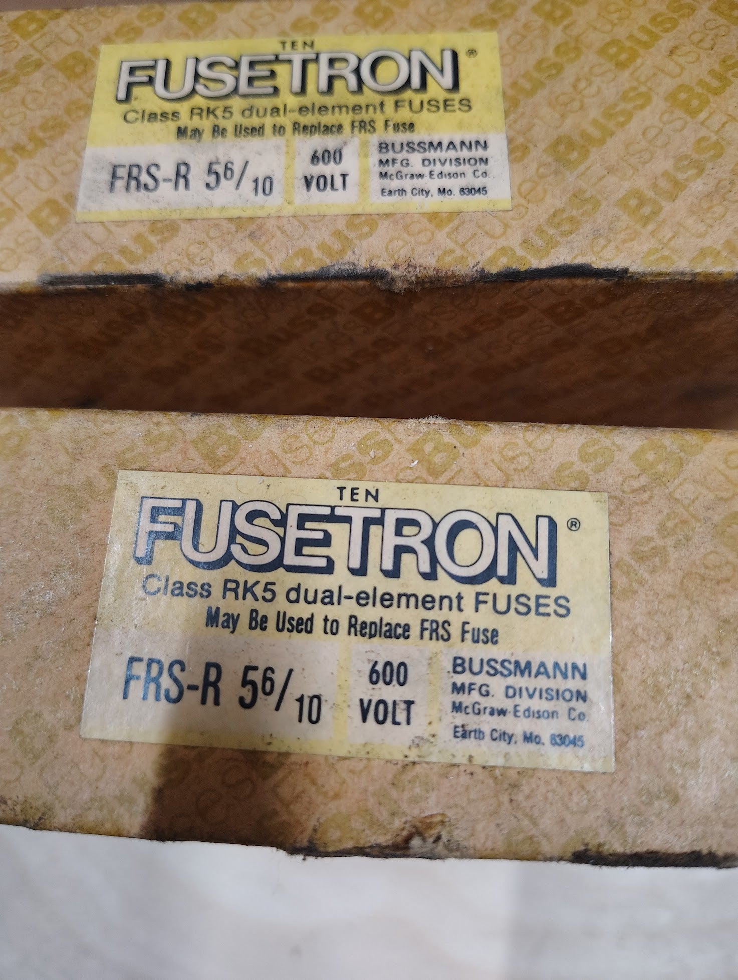 FRS - R 5 - 6/10 - Bussmann FRS - R 5 - 6/10A Fusetron FRSR5610 Fuse New LOT OF 18pcs - Surplus Alley