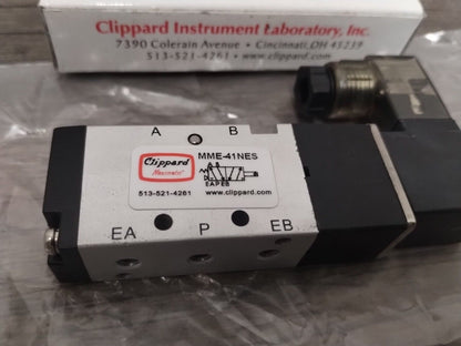 MME - 41NES - Clippard MME - 41NES Solenoid Valve 24Vdc 2.5W IP65 NEW - Surplus Alley