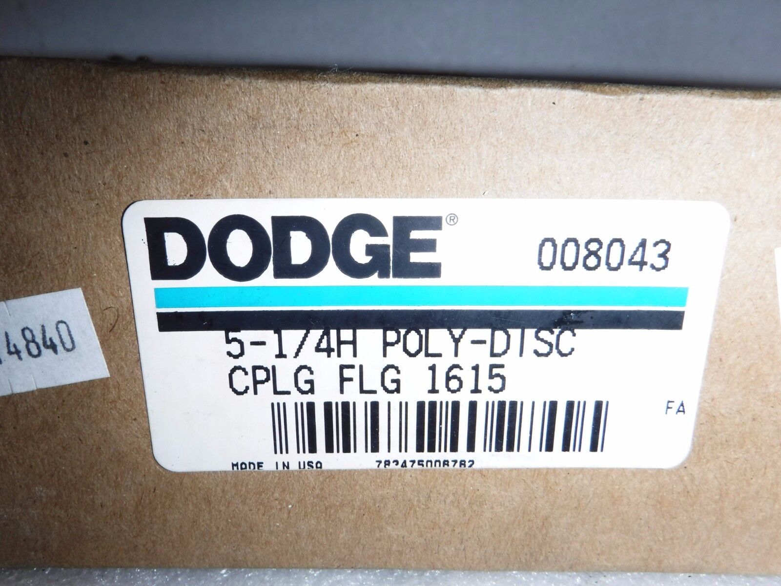 008043 - DODGE 008043 POLY - DISC 5 - 1/4H 1615 5 - 1/4 IN STEEL FLANGE COUPLING - Surplus Alley