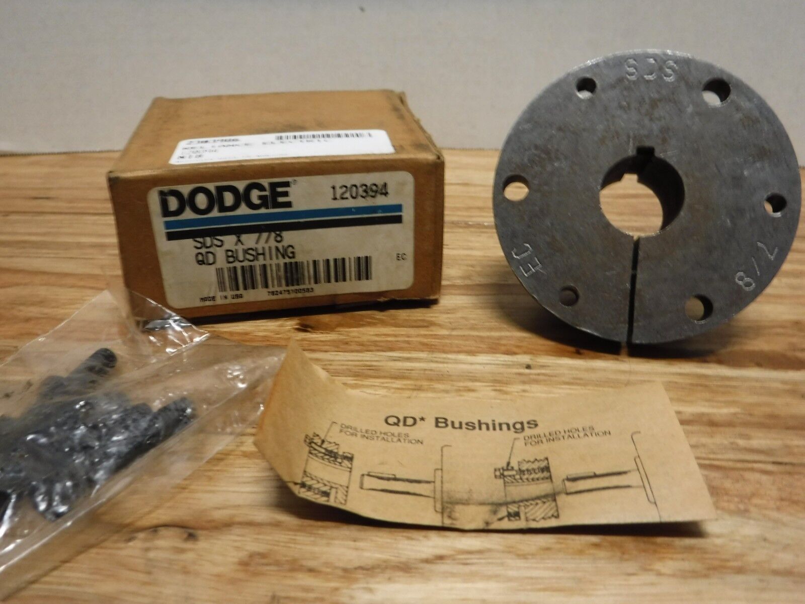 SDS X7/8" - DODGE SDS X 7/8" QD BUSHING - 7/8" BORE 120394 - Surplus Alley