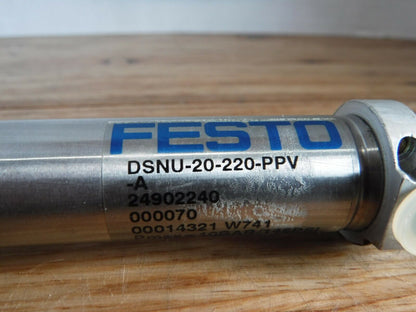 DSNU - 20 - 220 - PPV - A - Festo DSNU - 20 - 220 - PPV - A, Pneumatic Air Linear Cylinder NEW - Surplus Alley