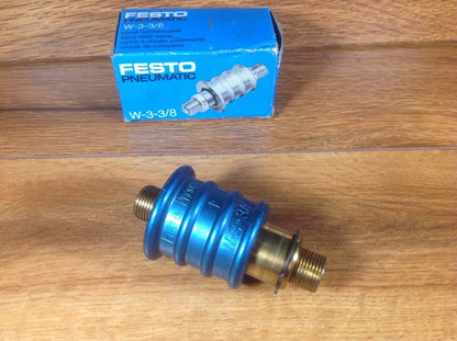 W - 3 - 3/8 - FESTO PNEUMATIC ELECTRIC W - 3 - 3/8 HAND - SLIDE VALVE - Surplus Alley