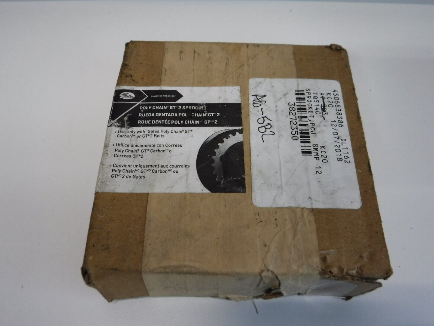 8MX - 38S - 12 1610 - Gates 8MX - 38S - 12 - 1610 POLYCHAIN GT2 Belt Sprocket 77181038 - Surplus Alley