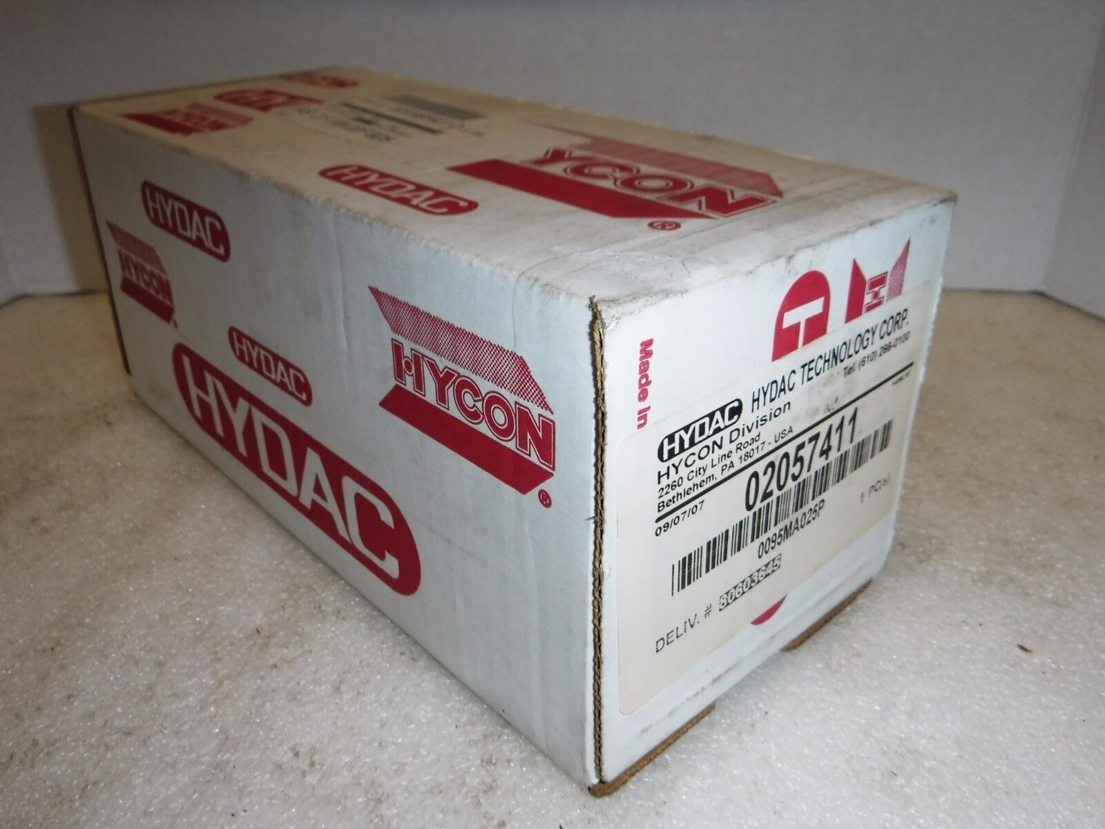 02057411 - Hydac 02057411 HYCON HYDRAULIC Spin - on Filter 0095MA025P - Surplus Alley