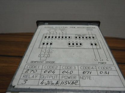 75 - 1186B - 3 - KAHN 75 - 1186B - 3, S1000 DIGITAL OEM HYGROMETER, 115V, PNEUMATECH - Surplus Alley