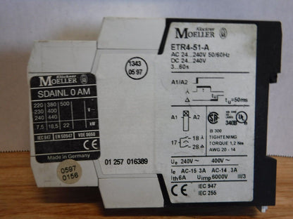 ETR4 - 51 - A - KLOCKNER MOELLER ETR4 - 51 - A TIME RELAY - Surplus Alley