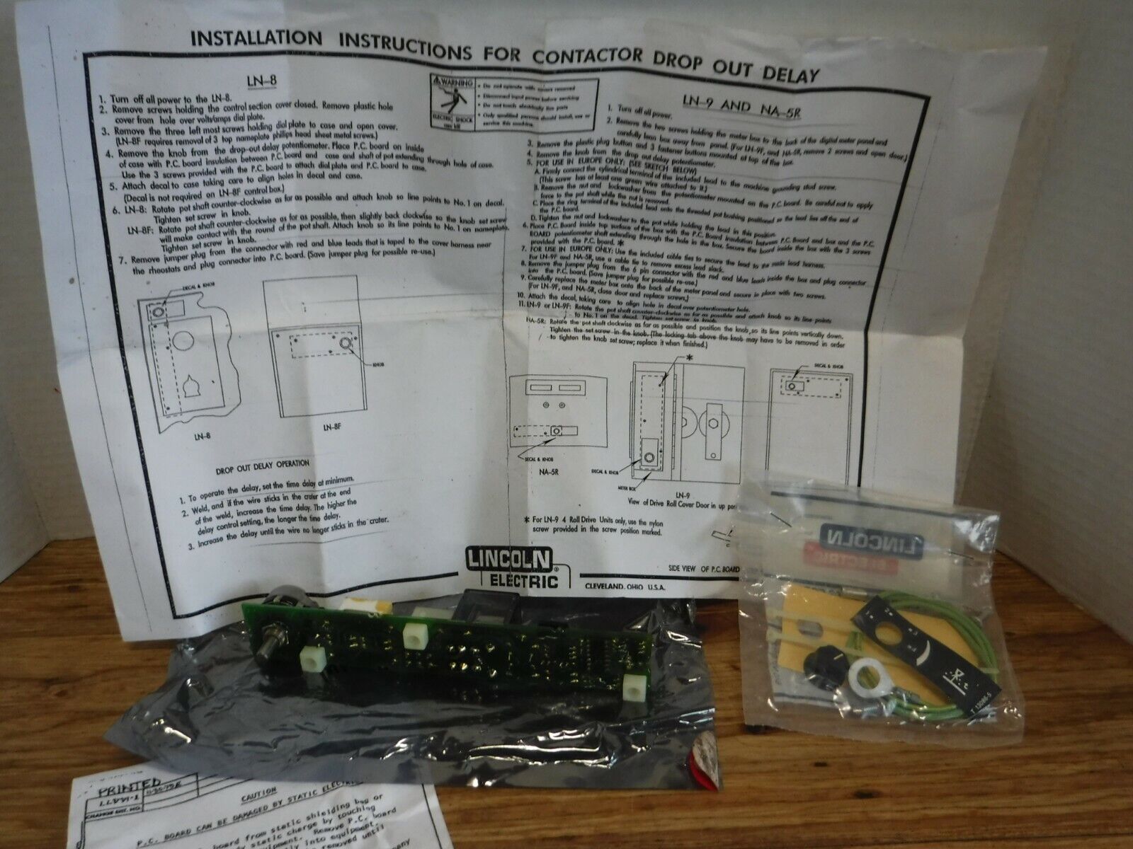 2211U5 - Lincoln Electric 2211U5, LN - 8, LN - 9, NA - 5R, DROP OUT DELAY KIT - Surplus Alley