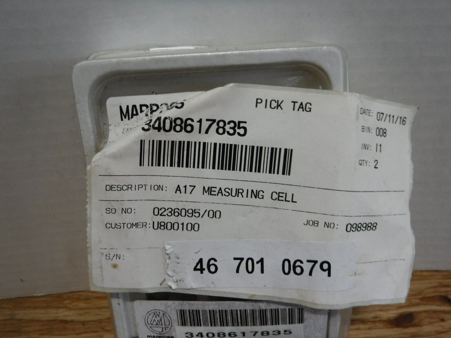 3408617835 - MARPOSS 3408617835, A17 MEASURING CELL NEW - Surplus Alley