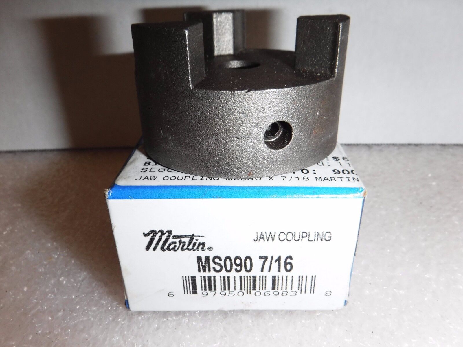 69795006983 - Martin MS090 7/16" Inch Shaft 3 Jaw Drive Coupler Motor Coupling - Surplus Alley