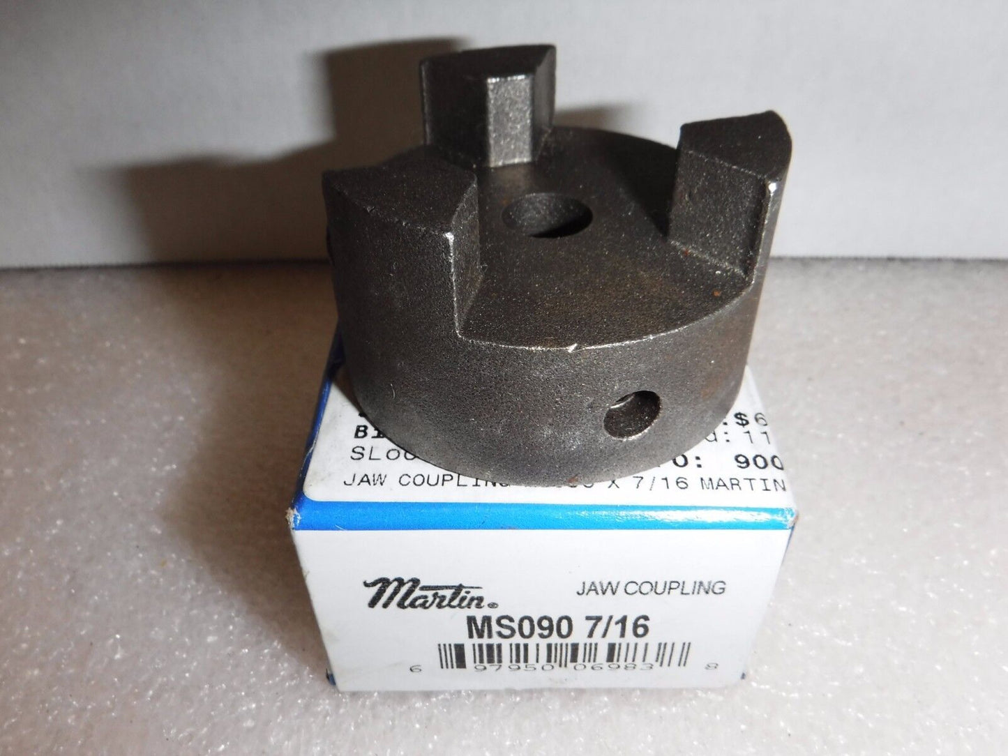 69795006983 - Martin MS090 7/16" Inch Shaft 3 Jaw Drive Coupler Motor Coupling - Surplus Alley