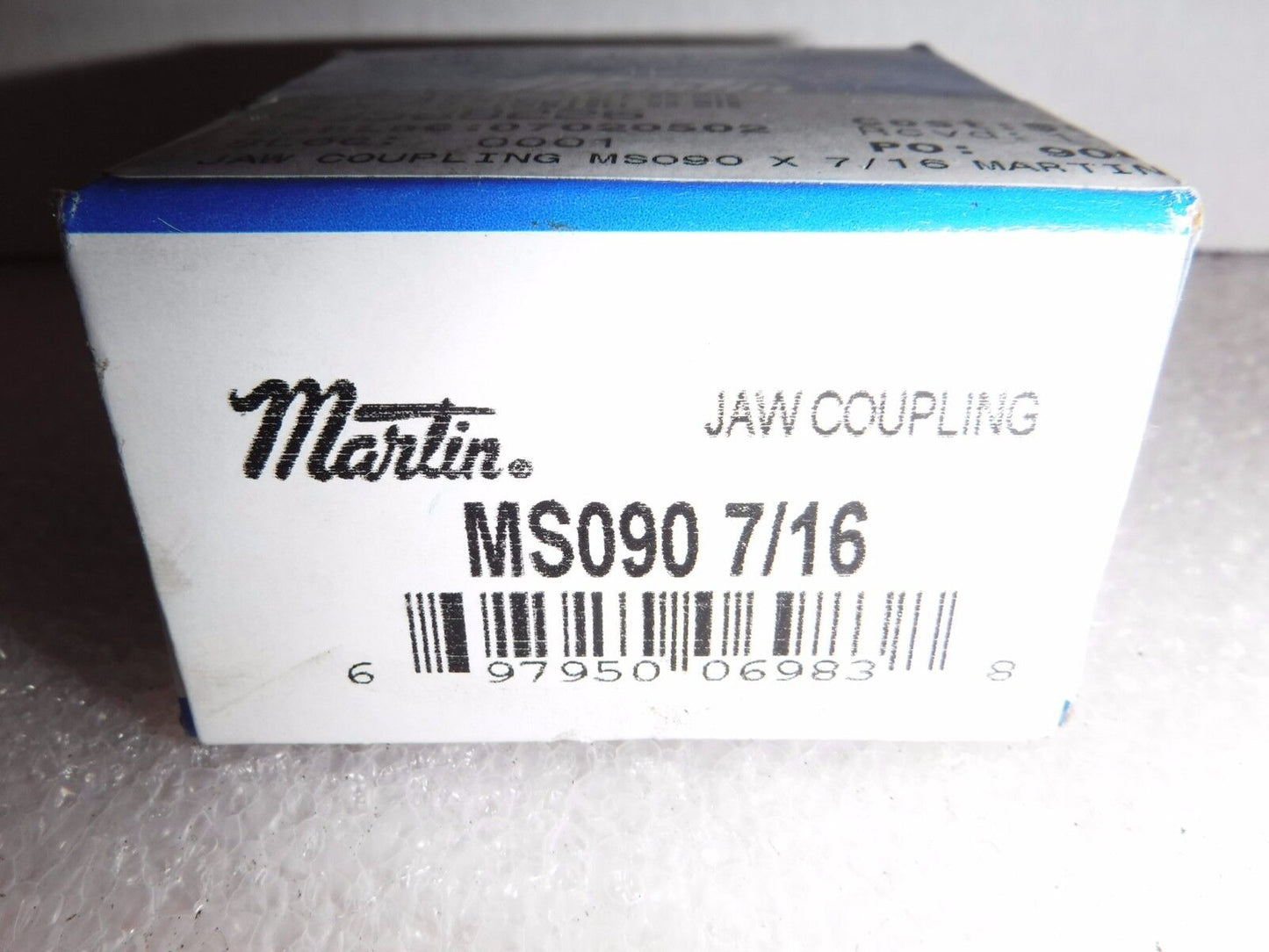 69795006983 - Martin MS090 7/16" Inch Shaft 3 Jaw Drive Coupler Motor Coupling - Surplus Alley