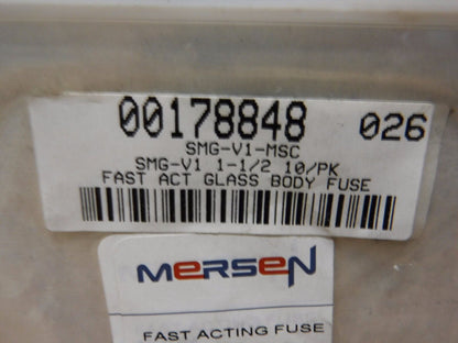 SMG - V1 - MSC - Mersen Fast Acting Miniature Glass Fuse 350V 1A 10PK SMG - V1 - MSC - Surplus Alley