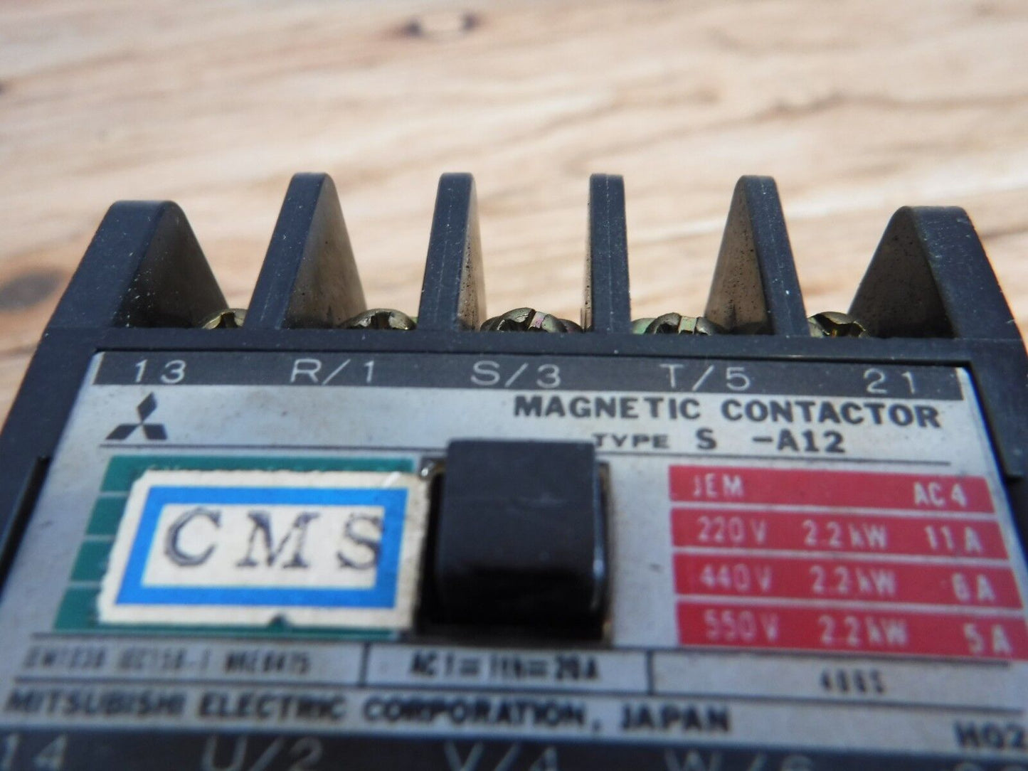 S - A12 - MITSUBISHI S - A12, MAGNETIC CONTACTOR W/ .9 - 1.5 OVERLOAD - Surplus Alley