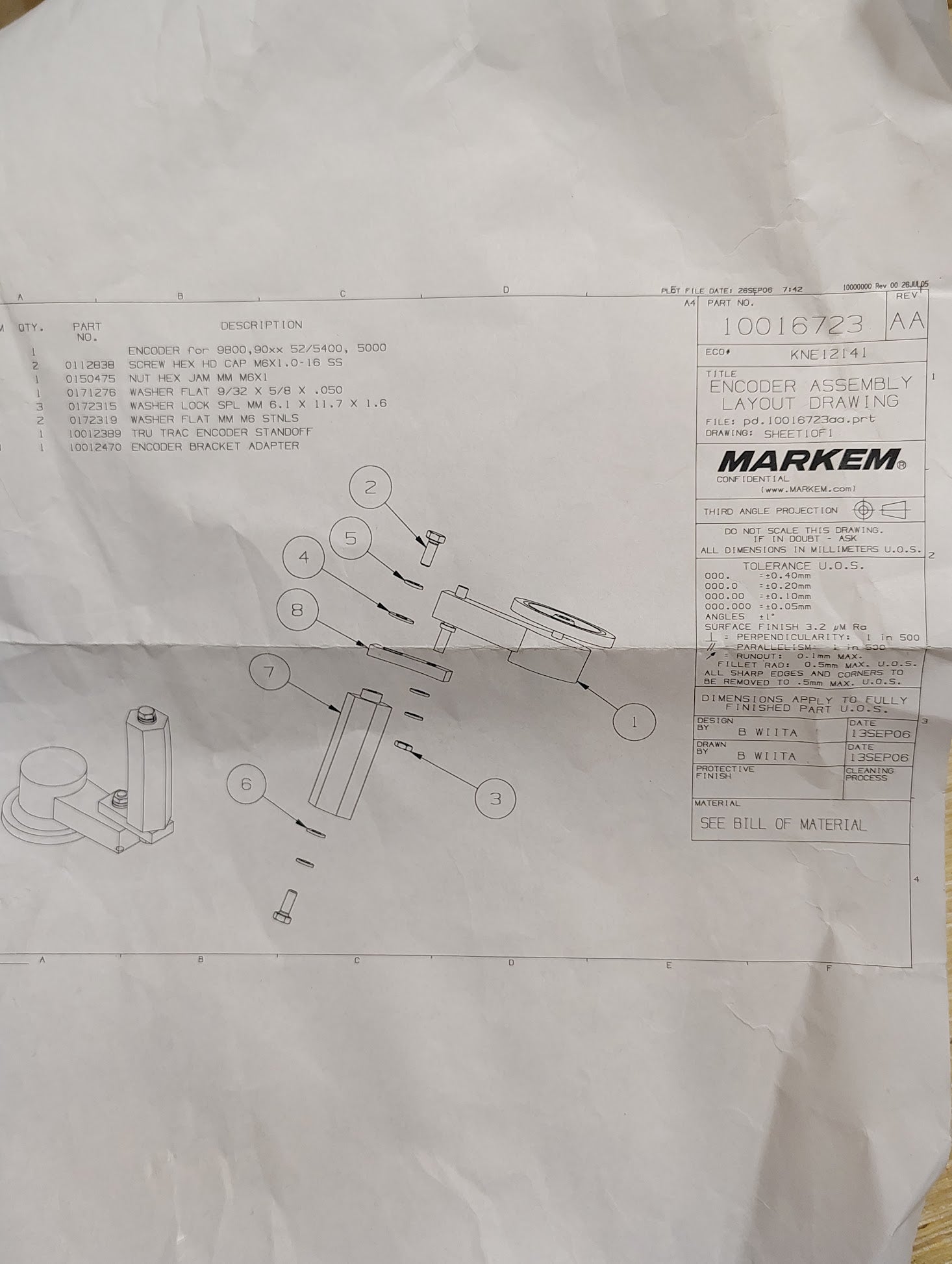 10012151 - NEW MARKEM IMAJE 10012474 ENCODER KIT WITH STANDOFF 10012151 - Surplus Alley