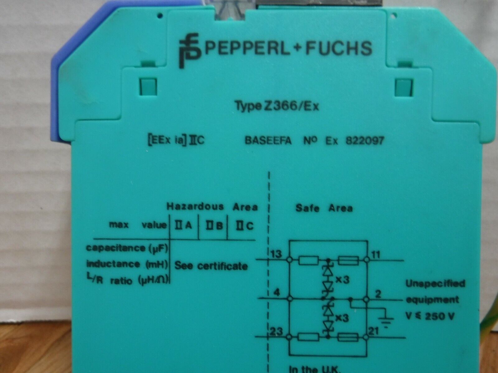 Z366/EX - PEPPERL & FUCHS Z366 / EX BARRIER DEVICE Z366EX - Surplus Alley