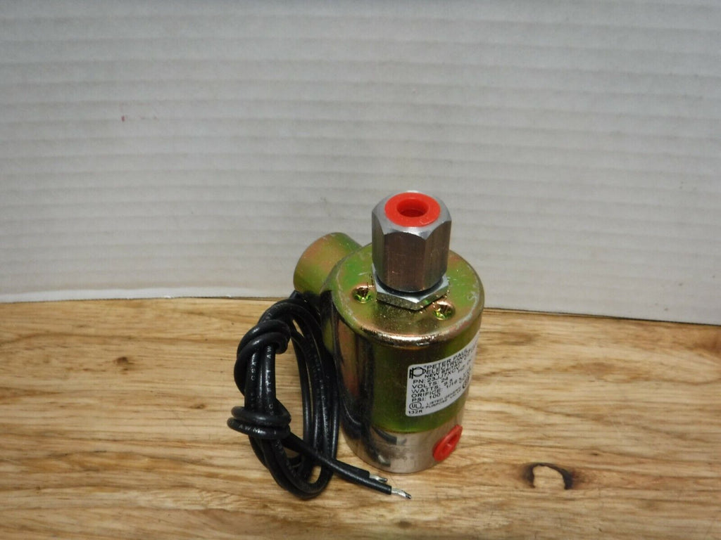 23JJ7XCV - Peter Paul 23JJ7XCV Solenoid Valve 24VDC, 100PSI 1/16" x 1/16" Orifice - Surplus Alley