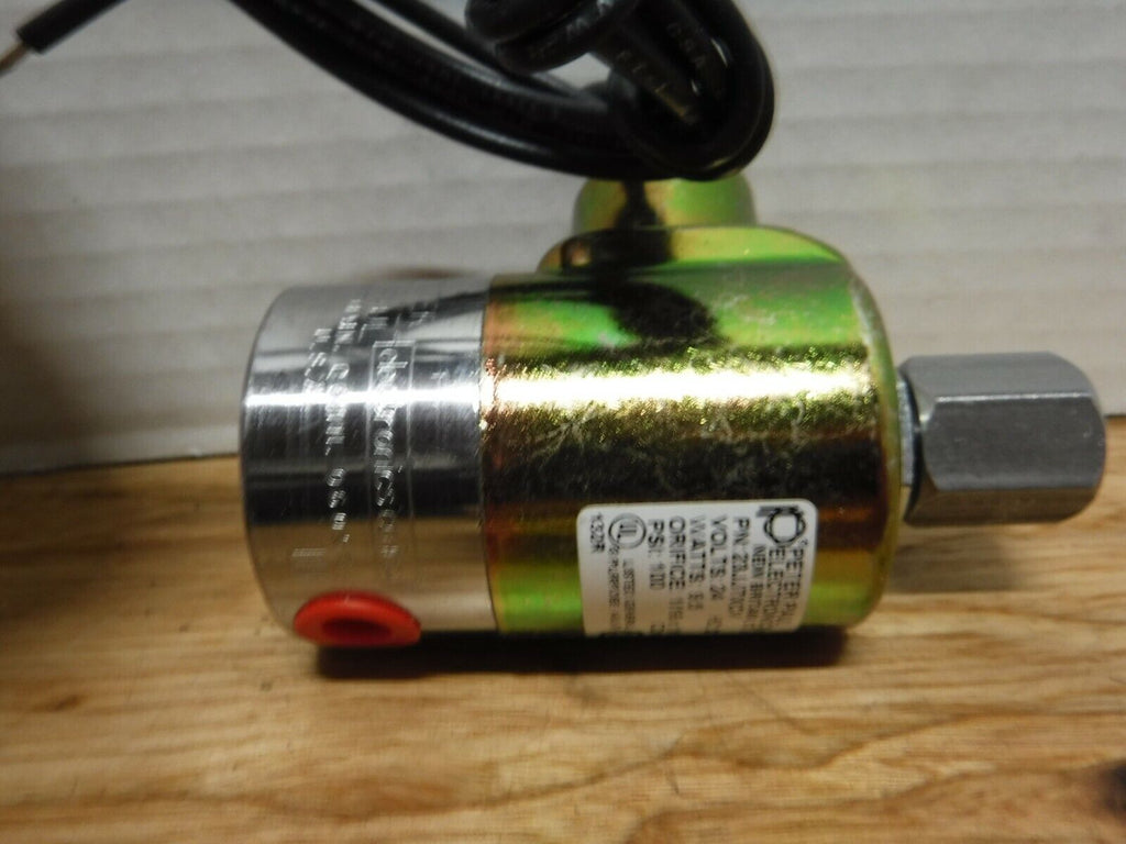 23JJ7XCV - Peter Paul 23JJ7XCV Solenoid Valve 24VDC, 100PSI 1/16" x 1/16" Orifice - Surplus Alley