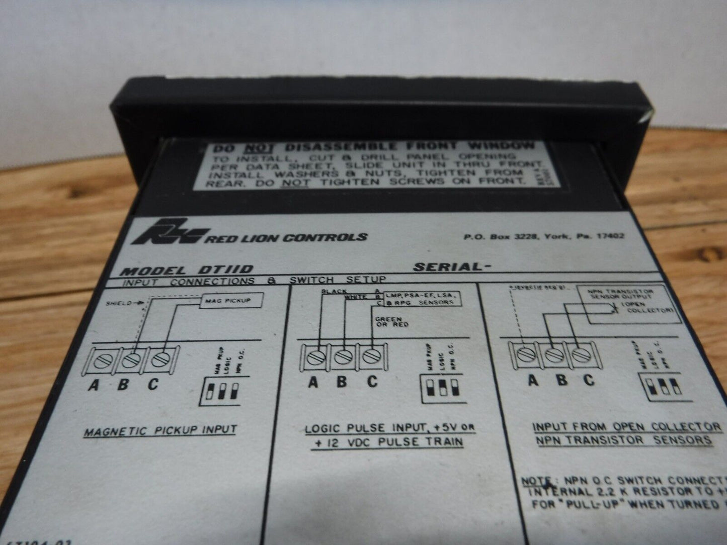 DT11D - Red Lion DT11D Digital Panel Meter - Surplus Alley