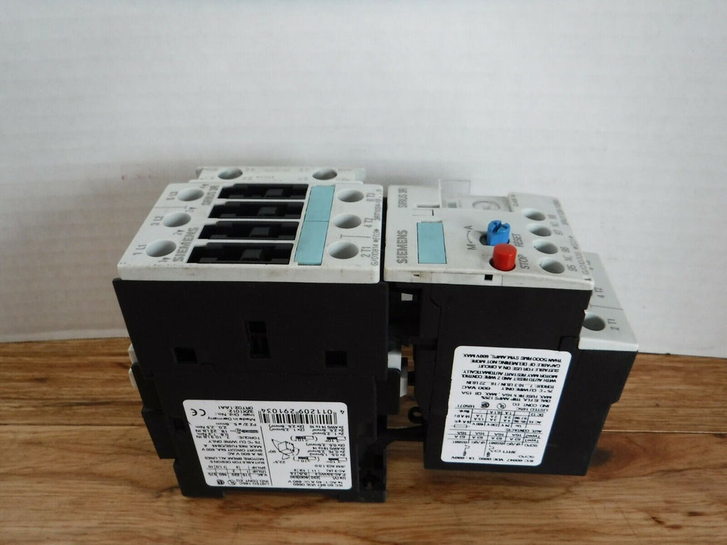 3RT1024 - 1B..0 - Siemens 3RT1024 - 1B..0 Contactor 24 VDC w/ 3RU1126 - 1EB0, 2.8 - 4 A OVERLOAD - Surplus Alley