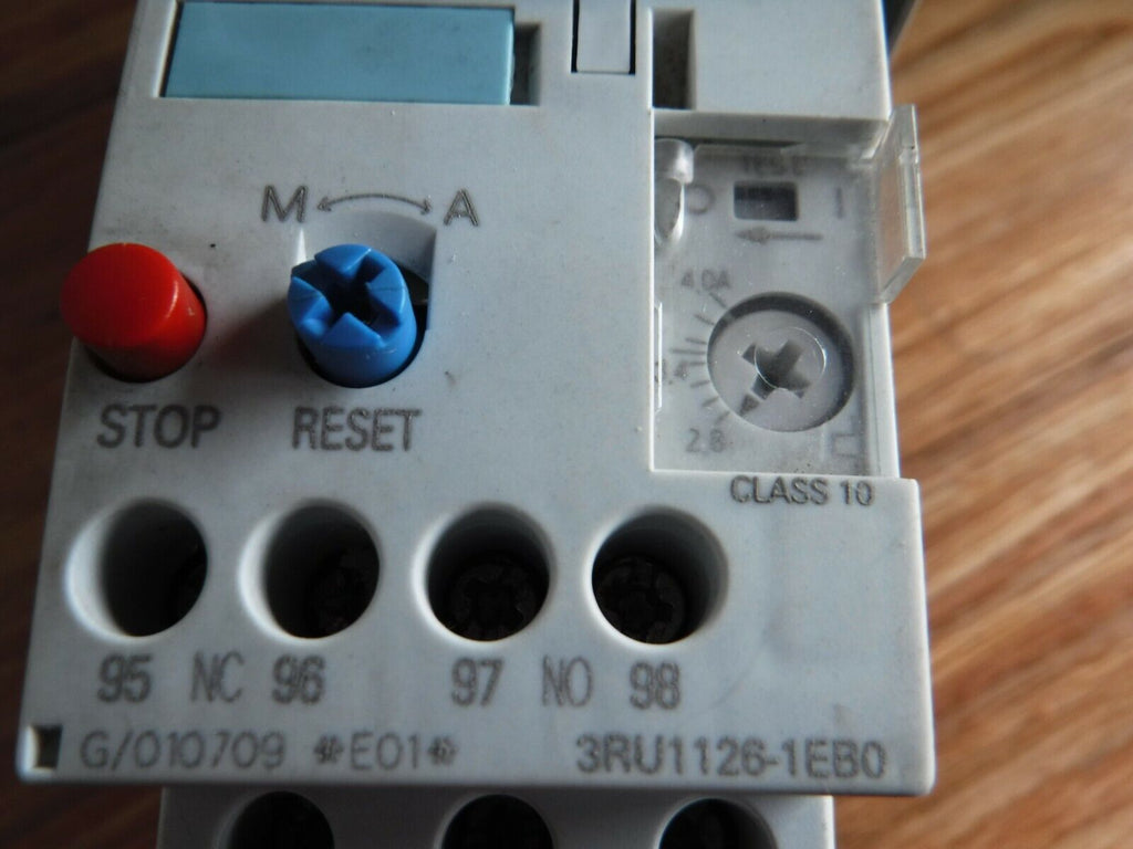 3RT1024 - 1B..0 - Siemens 3RT1024 - 1B..0 Contactor 24 VDC w/ 3RU1126 - 1EB0, 2.8 - 4 A OVERLOAD - Surplus Alley