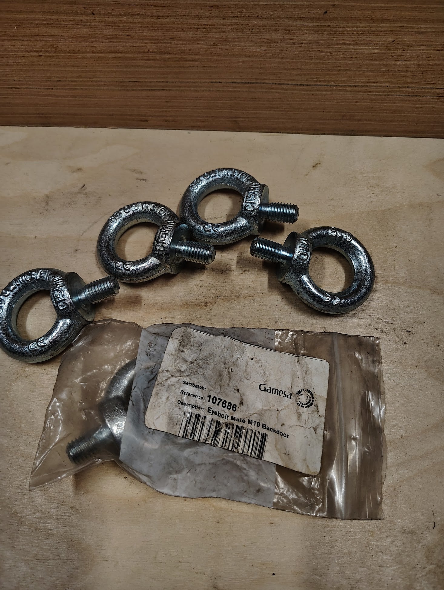107686 - Siemens Eyebolt Male M10, 107686 Bag of 5pcs - Surplus Alley