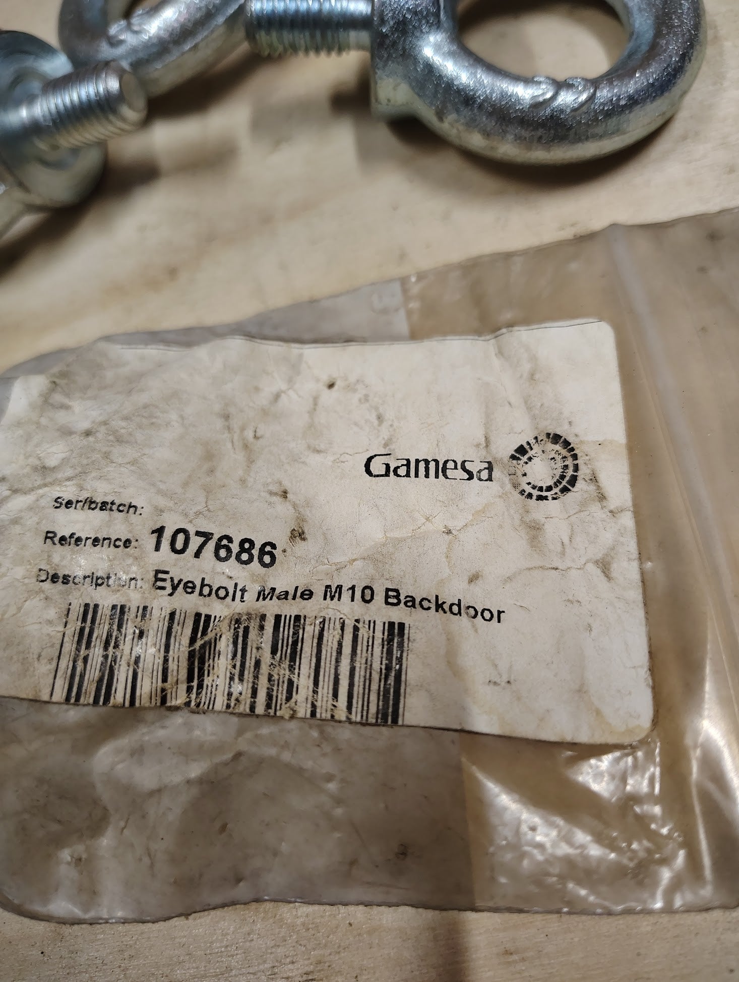 107686 - Siemens Eyebolt Male M10, 107686 Bag of 5pcs - Surplus Alley