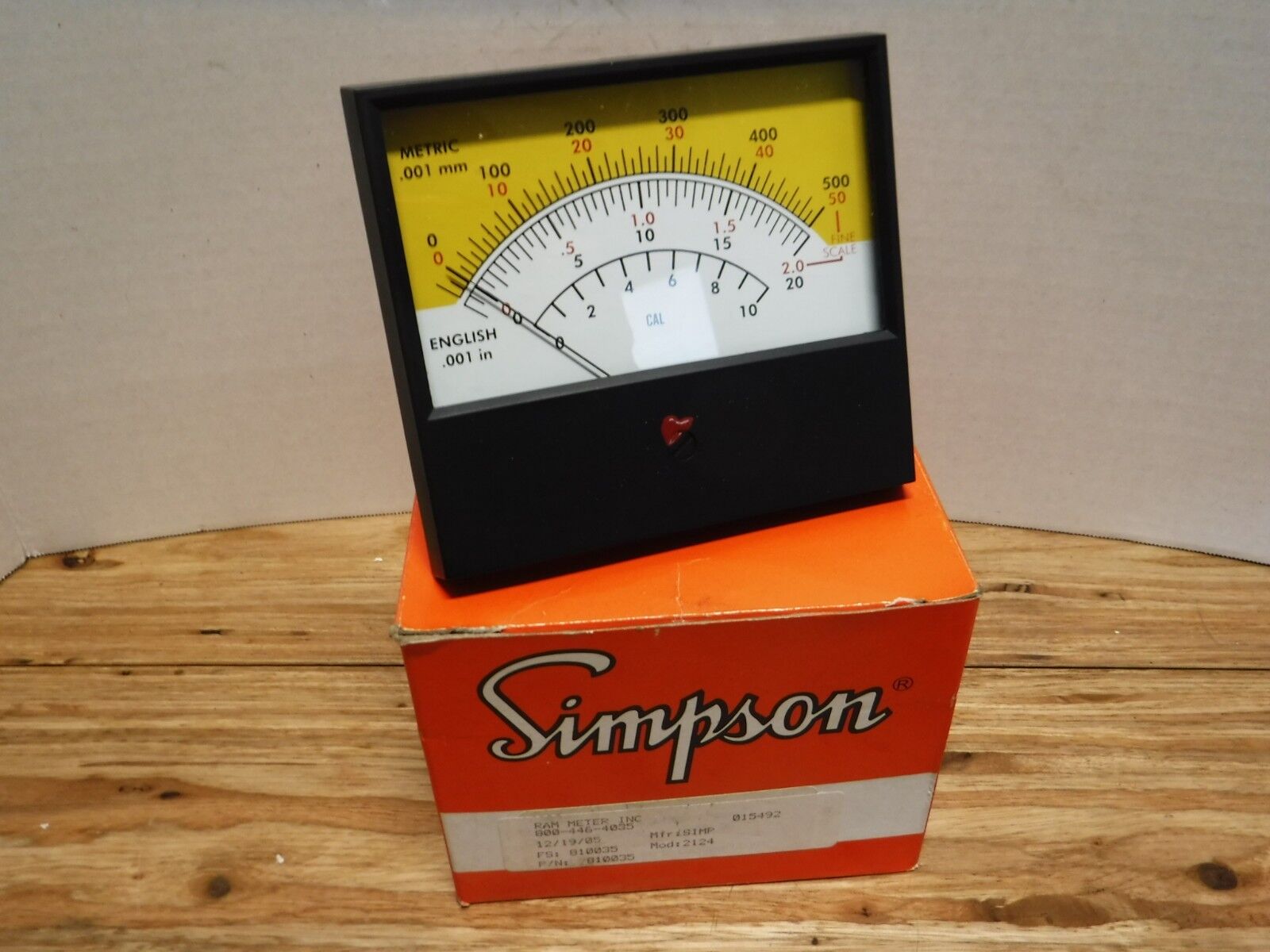 810035 - Simpson 810035 Panel Meter MDL:2124 NEW METRIC/ENGLISH - Surplus Alley