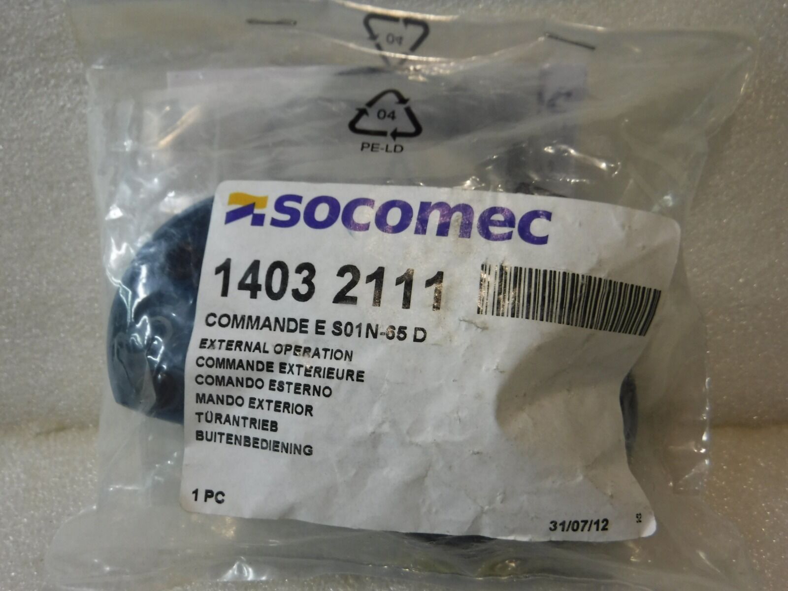 1403 2111 - SOCOMEC 1403 2111 Switch Operational Handle E S01N - 65D - Surplus Alley