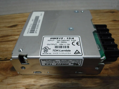 HWS15 - 15/A - TDK - LAMBDA HWS15 - 15/A POWER SUPPLY 100 - 240VAC 0.5A - Surplus Alley