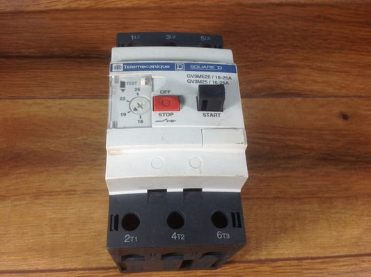 GV3 ME25 16 - 25A - Telemecanique GV3ME25 GV3 ME25 16 - 25A MOTOR STARTER - Surplus Alley