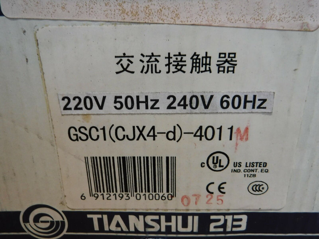 GSC1(CJX4 - d) - 4011M - Tianshui GSC1(CJX4 - d) - 4011M, GSC1 - 4011M 220/240V 213 Contactor - Surplus Alley