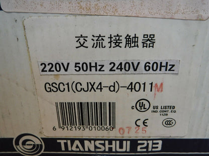 GSC1(CJX4 - d) - 4011M - Tianshui GSC1(CJX4 - d) - 4011M, GSC1 - 4011M 220/240V 213 Contactor - Surplus Alley