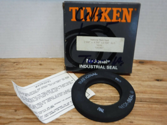 2.5 X 4.25 X 0.500 - TIMKEN NATIONAL REDI - SEAL NITRILE OIL SEAL, 2.5 X 4.25 X 0.500" SLO - Surplus Alley